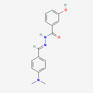 molecular formula C16H17N3O2 B15087295 N'-{(E)-[4-(dimethylamino)phenyl]methylidene}-3-hydroxybenzohydrazide 