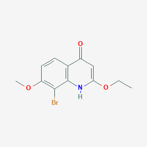 molecular formula C12H12BrNO3 B1508751 8-Bromo-2-ethoxy-7-methoxyquinolin-4-ol CAS No. 861397-48-0