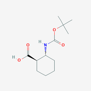 molecular formula C12H21NO4 B150877 反式-2-((叔丁氧羰基)氨基)环己烷羧酸 CAS No. 233661-54-6