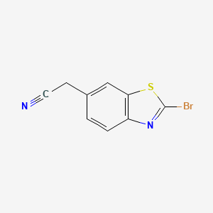molecular formula C9H5BrN2S B1508776 2-(2-Bromobenzo[d]thiazol-6-yl)acetonitrile 