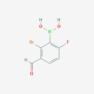 molecular formula C7H5BBrFO3 B1508784 (2-Bromo-6-fluoro-3-formylphenyl)boronic acid CAS No. 1451392-81-6