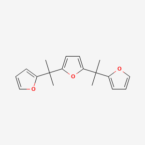 molecular formula C18H20O3 B15087930 Furan, 2,5-bis[1-(2-furanyl)-1-methylethyl]- CAS No. 17920-89-7