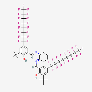 molecular formula C44H36F34N2O2 B15088843 N,N'-Bis[3-tert-butyl-5-(heptadecafluorooctyl)salicylidene)-trans-1,2-cyclohexanediamine 
