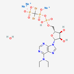 molecular formula C15H23Br2N5Na3O13P3 B15089040 ARL67156 trisodium hydrate 