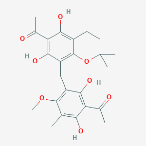 molecular formula C24H28O8 B150891 异麦洛托色满 CAS No. 126026-33-3