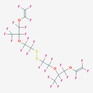 molecular formula C14F26O4S2 B15089101 Bis(perfluoro-6-vinyl-4-methyl-3,6-dioxahexyl) disulfide 