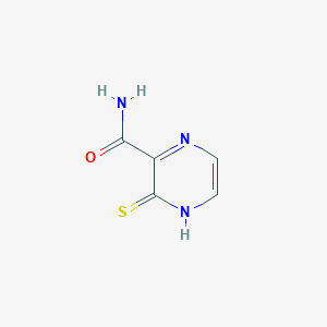 molecular formula C5H5N3OS B150894 3-Thioxo-3,4-dihydropyrazine-2-carboxamide CAS No. 131295-39-1
