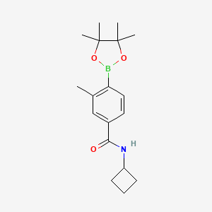 molecular formula C18H26BNO3 B15090133 N-Cyclobutyl-3-methyl-4-(4,4,5,5-tetramethyl-1,3,2-dioxaborolan-2-yl)benzamide 
