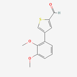 molecular formula C13H12O3S B15090411 4-(2,3-Dimethoxyphenyl)thiophene-2-carbaldehyde 
