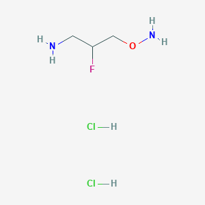 molecular formula C3H11Cl2FN2O B150906 (+)(-)-3-(Aminooxy)-2-fluoropropanamine dihydrochloride CAS No. 139526-94-6