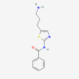 molecular formula C13H15N3OS B15090805 N-(5-(3-Aminopropyl)thiazol-2-yl)benzamide 