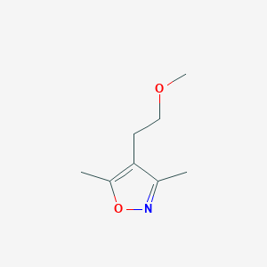 molecular formula C8H13NO2 B15091125 Isoxazole, 4-(2-methoxyethyl)-3,5-dimethyl-(9CI) 