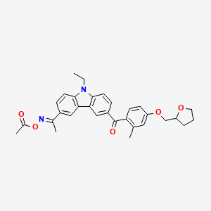 molecular formula C31H32N2O5 B1509120 1-9-ETHYL-6-2-METHYL-4-(TETRAHYDRO-2-FURANYL)METHOXYBENZOYL-9H-CARBAZOL-3-YL-1-(O-ACETYLOXIME)ETHANONE 