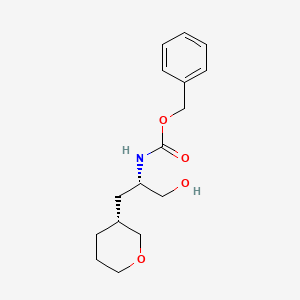 molecular formula C16H23NO4 B1509145 Benzyl ((S)-1-hydroxy-3-((R)-tetrahydro-2H-pyran-3-yl)propan-2-yl)carbamate CAS No. 1093869-17-0