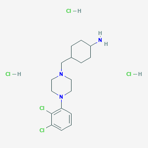 molecular formula C17H28Cl5N3 B15091609 (1r,4r)-4-((4-(2,3-Dichlorophenyl)piperazin-1-yl)methyl)cyclohexanamine trihydrochloride 