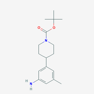 molecular formula C17H26N2O2 B15091638 t-Butyl 4-(3-amino-5-methyl-phenyl)piperidine-1-carboxylate 