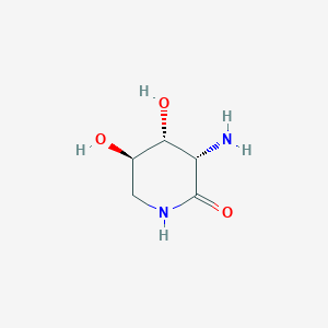 molecular formula C5H10N2O3 B150921 (3S,4R,5R)-3-Amino-4,5-dihydroxypiperidin-2-one CAS No. 134959-04-9