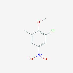 molecular formula C8H8ClNO3 B15092624 Benzene, 1-chloro-2-methoxy-3-methyl-5-nitro- 