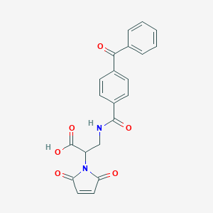 molecular formula C21H16N2O6 B015093 3-(Benzophenone-4-carboxamido)-2-maleimidopropanoic Acid CAS No. 887352-68-3