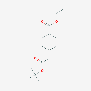 molecular formula C15H26O4 B1509312 Ethyl 4-(2-tert-butoxy-2-oxoethyl)cyclohexanecarboxylate 