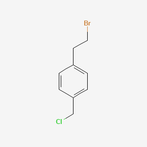 molecular formula C9H10BrCl B15093526 1-(2-Bromoethyl)-4-(chloromethyl)benzene CAS No. 24249-98-7
