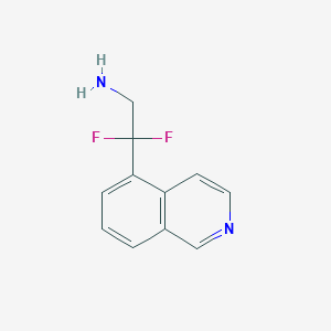 molecular formula C11H10F2N2 B1509373 5-Isoquinolineethanamine, beta,beta-difluoro- 