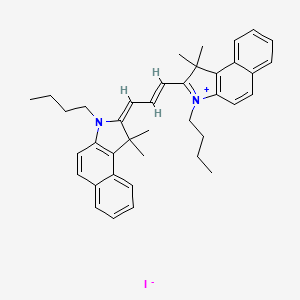 3-Butyl-2-[3-(3-butyl-1,3-dihydro-1,1-dimethyl-2h-benz[e]indol-2-ylidene)-1-propen-1-yl]-1,1-dimethyl-1h-benz[e]indolium iodide
