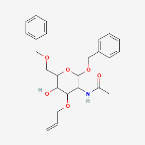 molecular formula C25H31NO6 B15094423 N-[5-hydroxy-2-phenylmethoxy-6-(phenylmethoxymethyl)-4-prop-2-enoxyoxan-3-yl]acetamide 