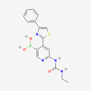6-(3-Ethylureido)-4-(4-phenylthiazol-2-yl)pyridin-3-ylboronic acid