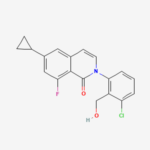 molecular formula C19H15ClFNO2 B1509480 2-(3-chloro-2-(hydroxymethyl)phenyl)-6-cyclopropyl-8-fluoroisoquinolin-1(2H)-one 