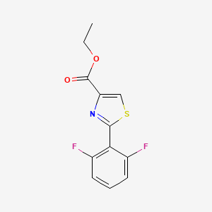 molecular formula C12H9F2NO2S B1509485 Ethyl 2-(2,6-difluorophenyl)thiazole-4-carboxylate CAS No. 1187056-38-7