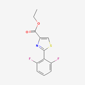 molecular formula C12H9F2NO2S B1509485 2-(2,6-二氟苯基)噻唑-4-羧酸乙酯 CAS No. 1187056-38-7