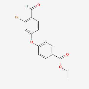 molecular formula C16H13BrO4 B1509490 Ethyl 4-(3-bromo-4-formylphenoxy)benzoate CAS No. 1196474-68-6