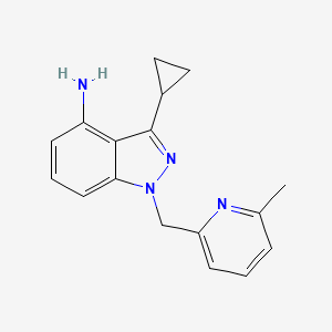 3-cyclopropyl-1-((6-methylpyridin-2-yl)methyl)-1H-indazole-4-amine