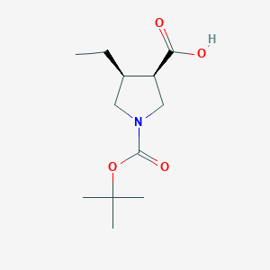 cis-1-(tert-Butoxycarbonyl)-4-ethylpyrrolidine-3-carboxylic acid