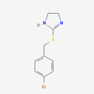 molecular formula C10H11BrN2S B15095381 2-([(4-Bromophenyl)methyl]sulfanyl)-4,5-dihydro-1H-imidazole 