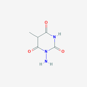 molecular formula C5H7N3O3 B15095427 1-Amino-5-methyl-pyrimidine-2,4,6-trione 