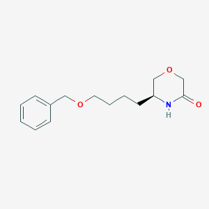 molecular formula C15H21NO3 B1509552 (S)-5-(4-(Benzyloxy)butyl)morpholin-3-one CAS No. 1166394-97-3