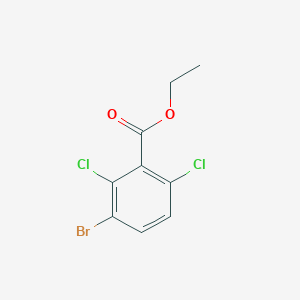 molecular formula C9H7BrCl2O2 B15095835 Ethyl 3-bromo-2,6-dichlorobenzoate 