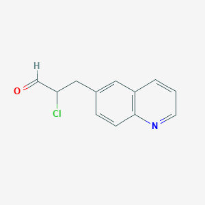 molecular formula C12H10ClNO B1509590 2-Chloro-3-(quinolin-6-yl)propanal CAS No. 1029714-85-9