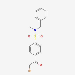 molecular formula C16H16BrNO3S B15095904 N-benzyl-4-(bromoacetyl)-N-methylbenzenesulfonamide CAS No. 58722-37-5