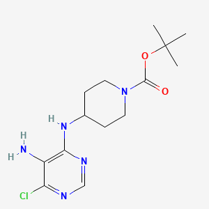 molecular formula C14H22ClN5O2 B1509595 tert-Butyl 4-((5-amino-6-chloropyrimidin-4-yl)amino)piperidine-1-carboxylate 