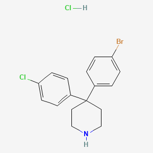 molecular formula C17H18BrCl2N B1509601 4-(4-Bromophenyl)-4-(4-chlorophenyl)piperidine hydrochloride CAS No. 857531-97-6
