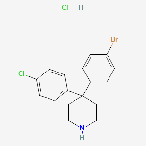 molecular formula C17H18BrCl2N B1509601 Piperidine, 4-(4-bromophenyl)-4-(4-chlorophenyl)-, hydrochloride CAS No. 857531-97-6