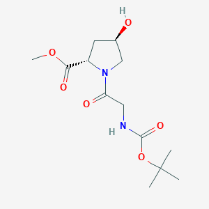 molecular formula C13H22N2O6 B1509602 (2s,4r)-n-Tert-butoxycarbonylaminoacetyl-4-hydroxyproline methyl ester 