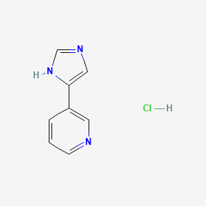 molecular formula C8H8ClN3 B1509627 3-(1H-imidazol-4-yl)pyridine hydrochloride 