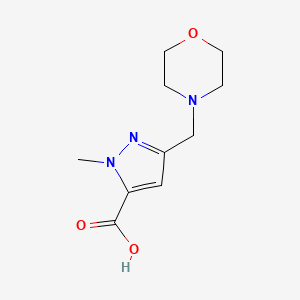 molecular formula C10H15N3O3 B1509632 2-Methyl-5-morpholin-4-ylmethyl-2H-pyrazole-3-carboxylic acid 