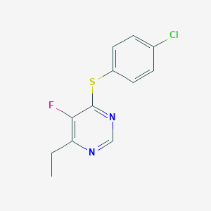 molecular formula C12H10ClFN2S B1509636 4-(4-Chloro-phenylsulfanyl)-6-ethyl-5-fluoropyrimidine CAS No. 1112937-23-1