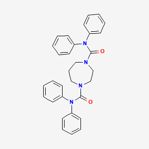 molecular formula C31H30N4O2 B15096493 [4-(N,N-diphenylcarbamoyl)(1,4-diazaperhydroepinyl)]-N,N-dibenzamide 