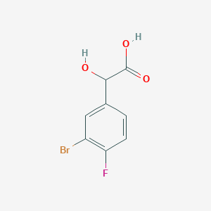 molecular formula C8H6BrFO3 B15096567 3-Bromo-4-fluoromandelic acid 
